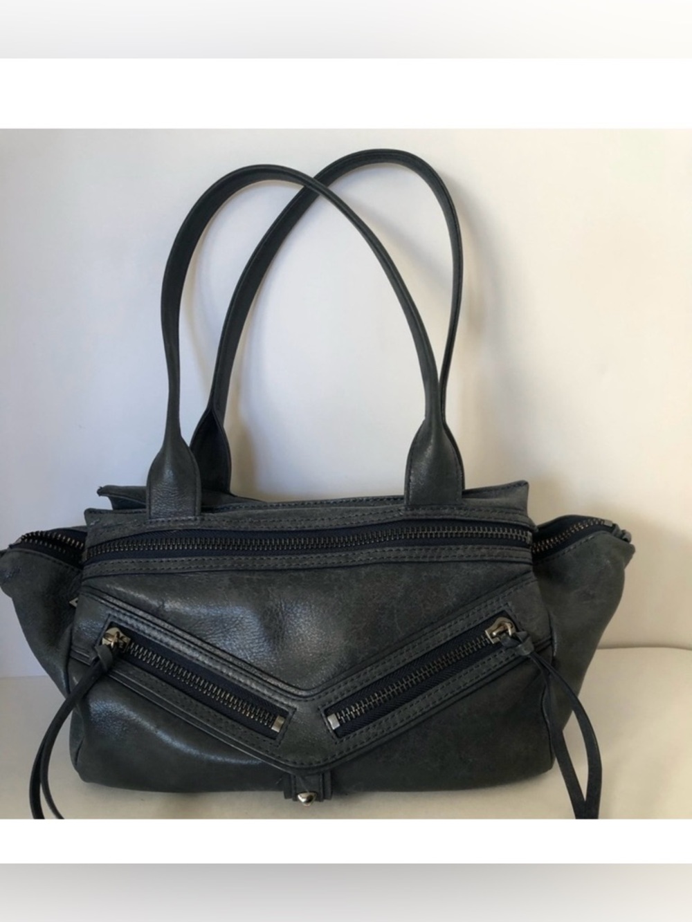 Botkier Navy Blue Medium Trigger Satchel